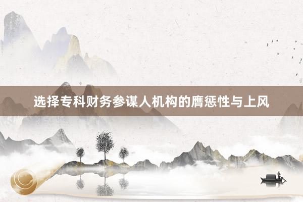 选择专科财务参谋人机构的膺惩性与上风